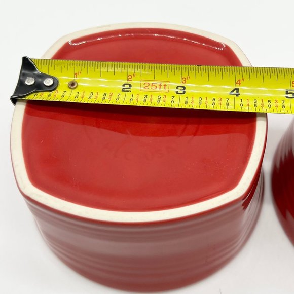 Fiestaware Dining Fiestaware Scarlet Red Square Bottom Bowls Set Of